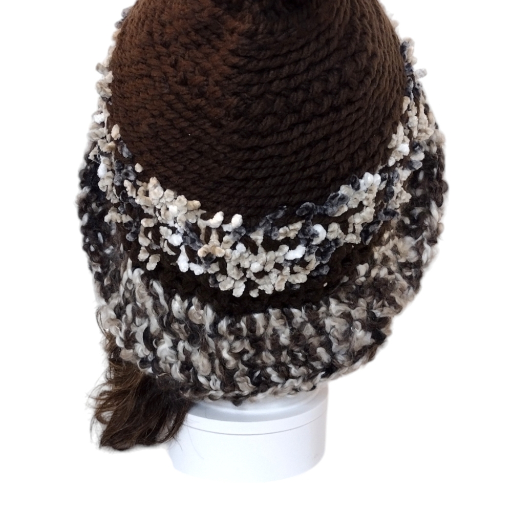 Cap Type Boho Hat OOAK Handmade Crochet Free Hand Women's One Size - Picture 7 of 8